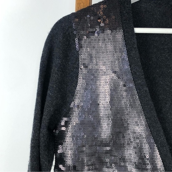 ANTHROPOLOGY Robbi&Nikki black/gray cashmere/wool sequins cardigan S - Picture 8 of 12
